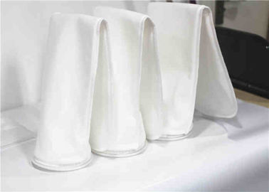 Oil 200 Micron Filter Bag , Industrial Filter Socks Polyester Material White Color