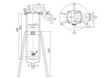 Glass Bead Blast Flange Bag Liquid Filter Housings For Water Treatment