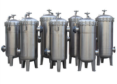 Single Multi Bag Filter Housing With Bead Blasting / Mirror Surface