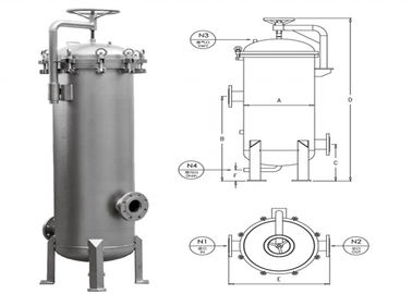 Universal Design Water Filter Bag Housing For Coconut Oil Processing Machine
