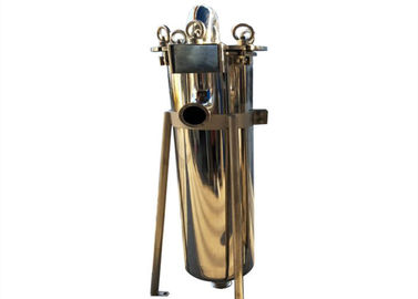 High Rate SS 304 Single Bag Filter Housing Mirror Polishing Removing Impurities
