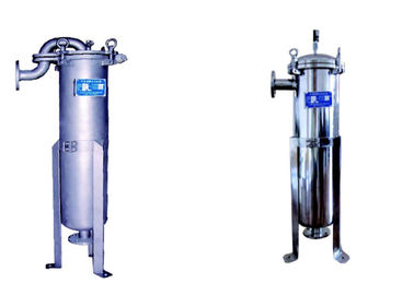 Industrial Single Bag Filter Housing , Water Filter Housing Stainless Steel