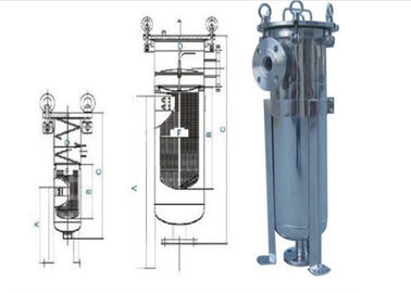 Precision 5 Micron Water Filter Housing , Stainless Steel Bag Filter Housing