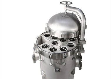 Stainless Steel Liquid Filter Housings 6 - 40m3/H Design Flow For Food Standard Weight
