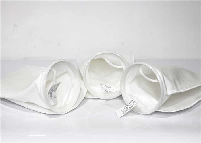 PE Mesh Liquid Filter Bag , 1 Micron Polyester Felt Filter Bag Calendar Finished