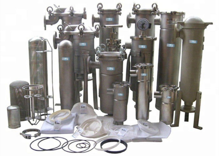 SUS304 / SUS316 High Pressure Filter Housing , Multi Bag Filter Housing