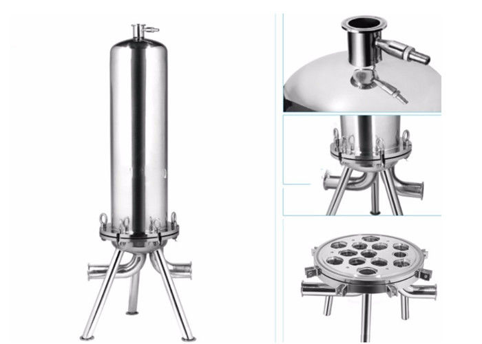 Stainless Steel Multi Cartridge Filter Housing Easy Install With Sanitary Connections