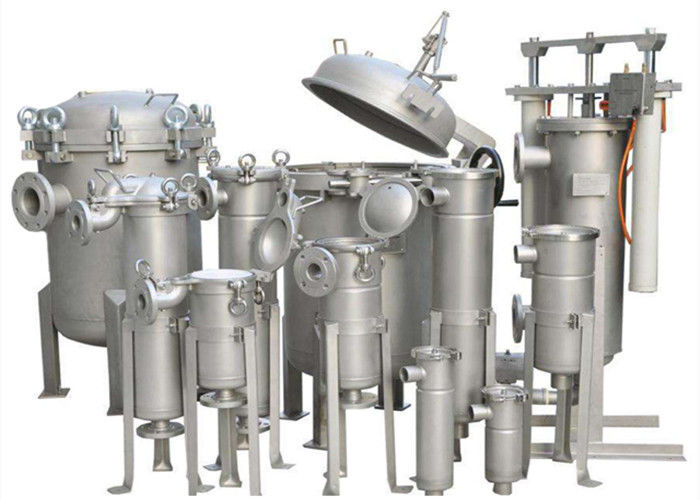 304 Stainless Steel Liquid Bag Filter Housings , Multi Bag Filter Housing