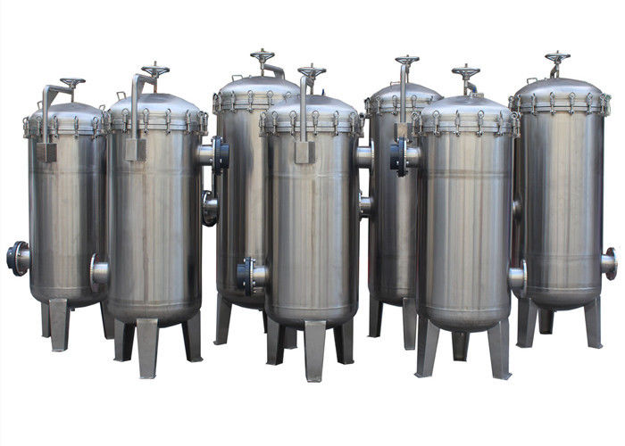 Single Multi Bag Filter Housing With Bead Blasting / Mirror Surface