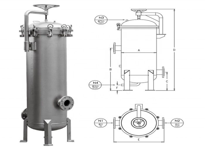 Universal Design Water Filter Bag Housing For Coconut Oil Processing Machine