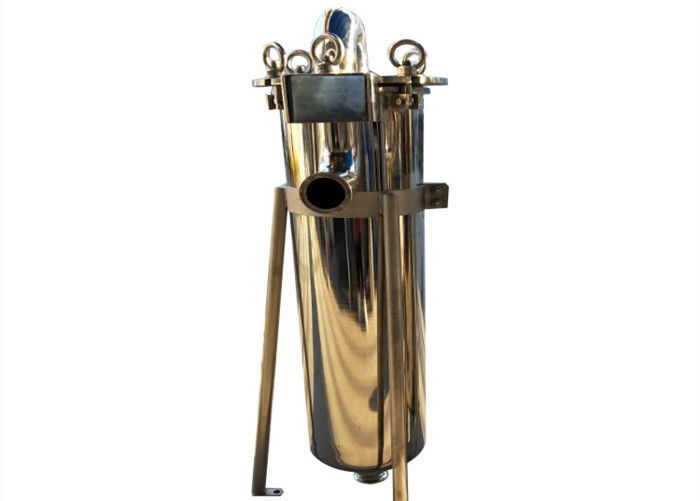 High Rate SS 304 Single Bag Filter Housing Mirror Polishing Removing Impurities