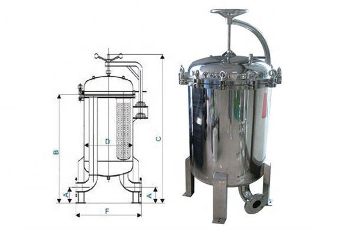 Economical Industrial Liquid Filtration Equipment , SS Multi Bag Filter Housing